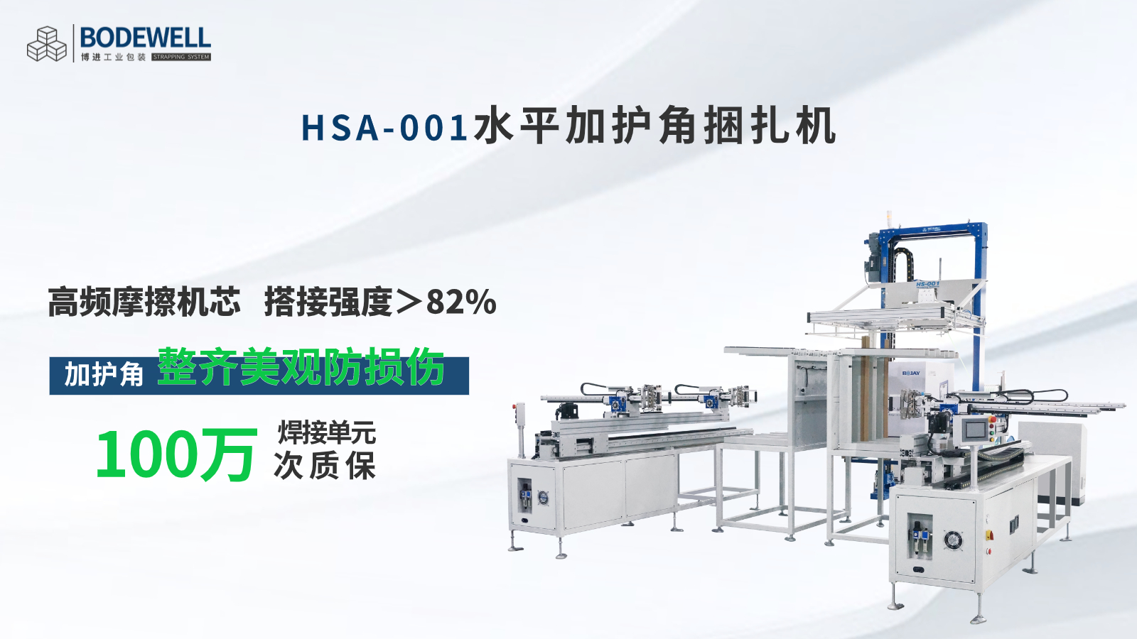 全自动水平加护角打包机 全自动水平加护角打包机